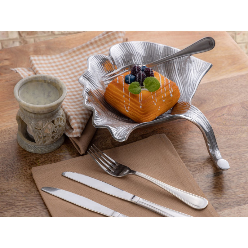 Vide poche vintage Ginkgo en Métal Argenté Faylen - 5