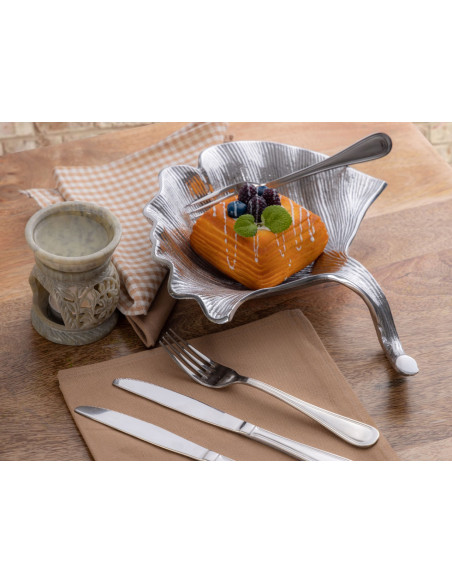 Vide poche vintage Ginkgo en Métal Argenté Faylen - 5