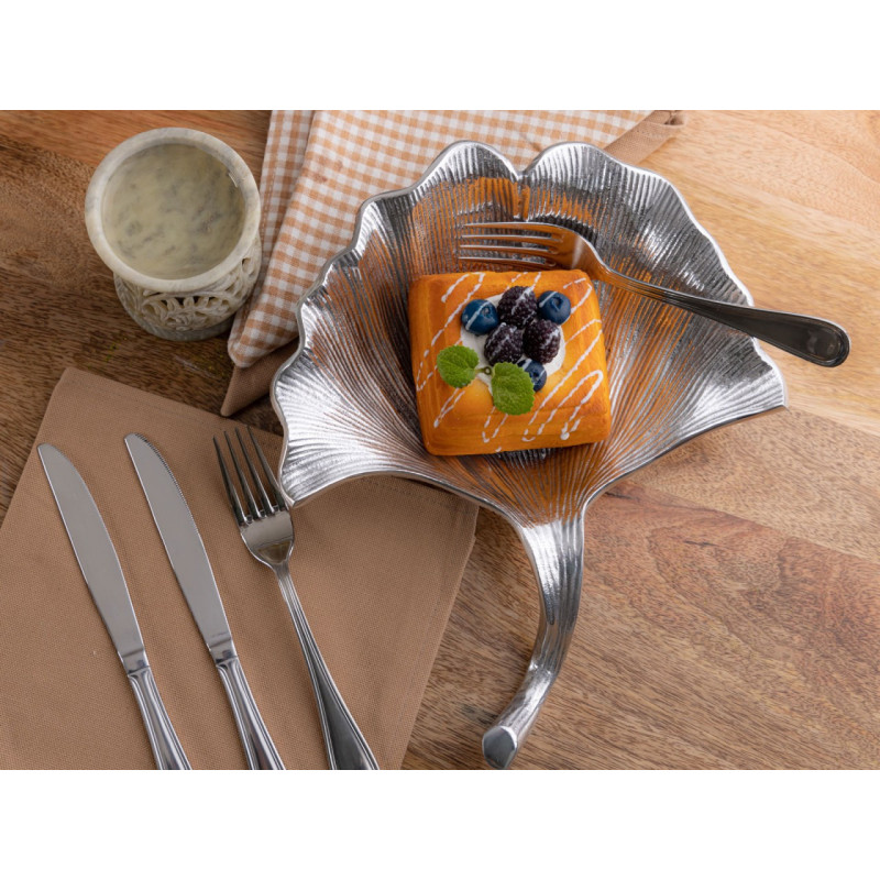 Vide poche vintage Ginkgo en Métal Argenté Faylen - 6