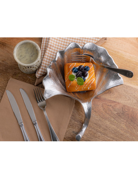 Vide poche vintage Ginkgo en Métal Argenté Faylen - 6