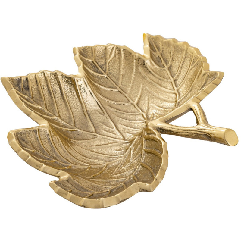 Vide poche original Feuille en Métal Doré Nyrial - 1