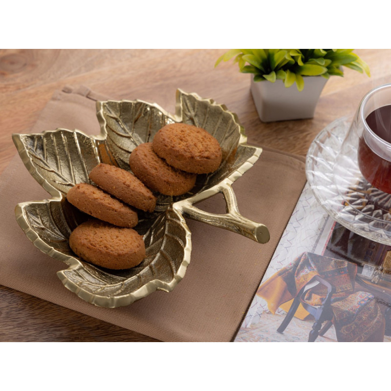 Vide poche original Feuille en Métal Doré Nyrial - 2