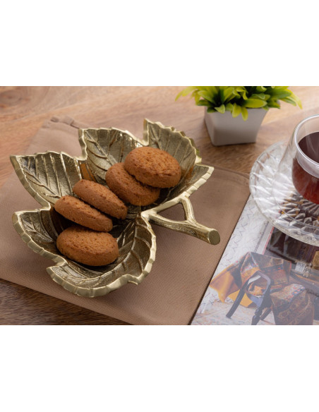 Vide poche original Feuille en Métal Doré Nyrial - 2