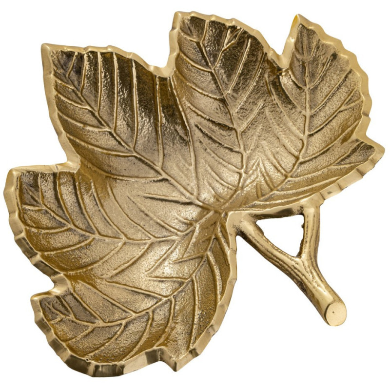 Vide poche original Feuille en Métal Doré Nyrial - 3