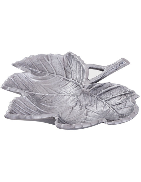 Vide poche original Feuille en Métal Argenté Nyrial - 1