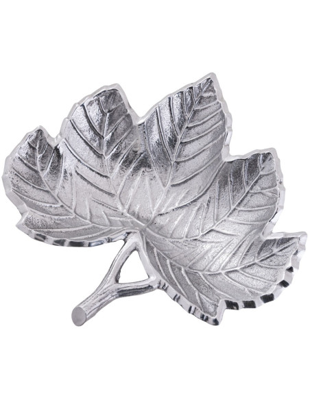 Vide poche original Feuille en Métal Argenté Nyrial - 3