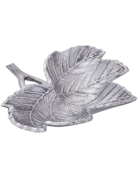 Vide poche original Feuille en Métal Argenté Nyrial - 4