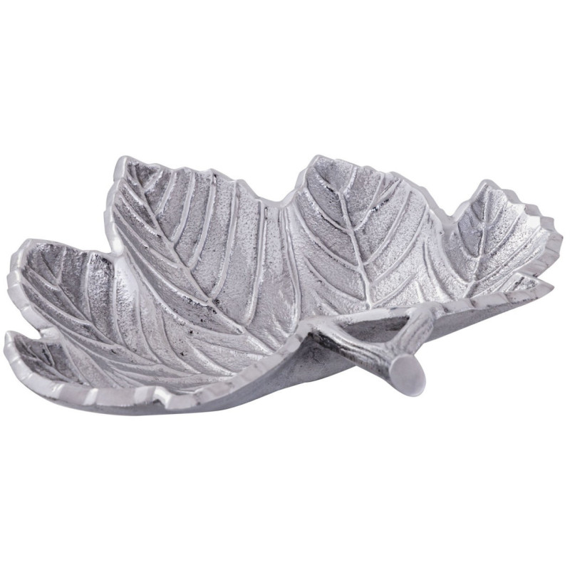 Vide poche original Feuille en Métal Argenté Nyrial - 5