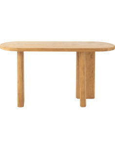 Console Ovale en Bois de teck Naturel Maelie - 1 2