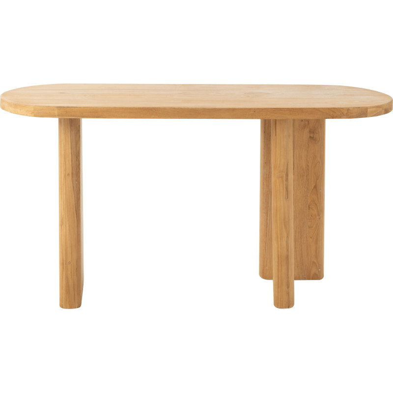 Console Ovale en Bois de teck Naturel Maelie - 2