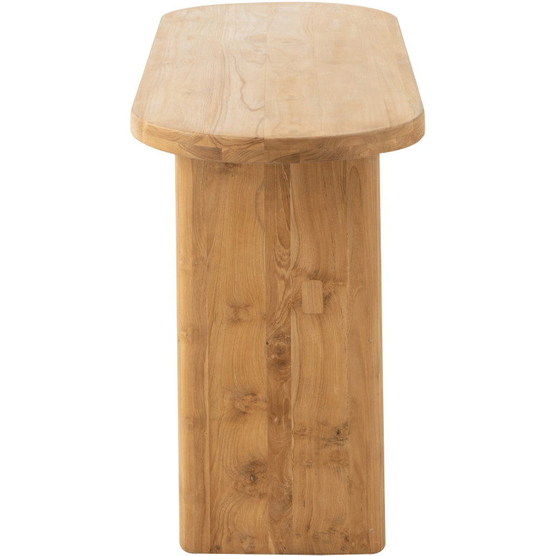 Console Ovale en Bois de teck Naturel Maelie - 3