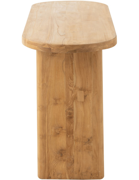 Console Ovale en Bois de teck Naturel Maelie - 3