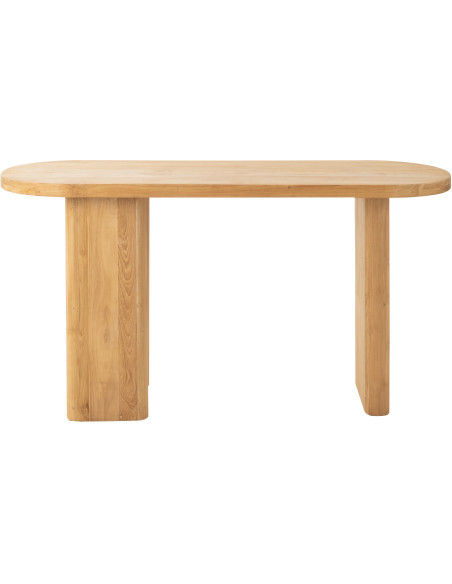 Console Ovale en Bois de teck Naturel Maelie - 4
