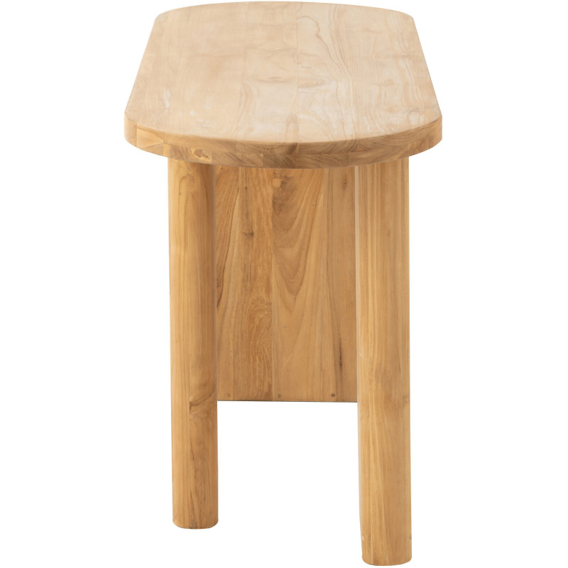 Console Ovale en Bois de teck Naturel Maelie - 5
