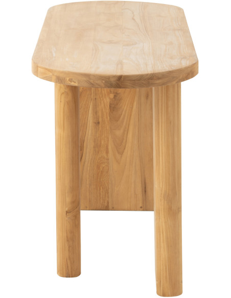 Console Ovale en Bois de teck Naturel Maelie - 5