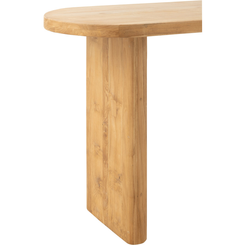 Console Ovale en Bois de teck Naturel Maelie - 6
