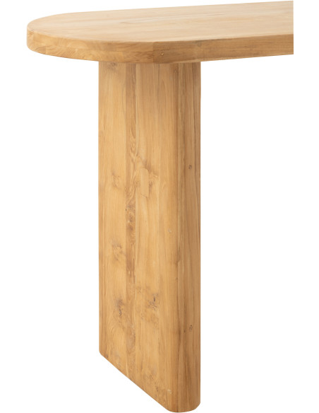 Console Ovale en Bois de teck Naturel Maelie - 6