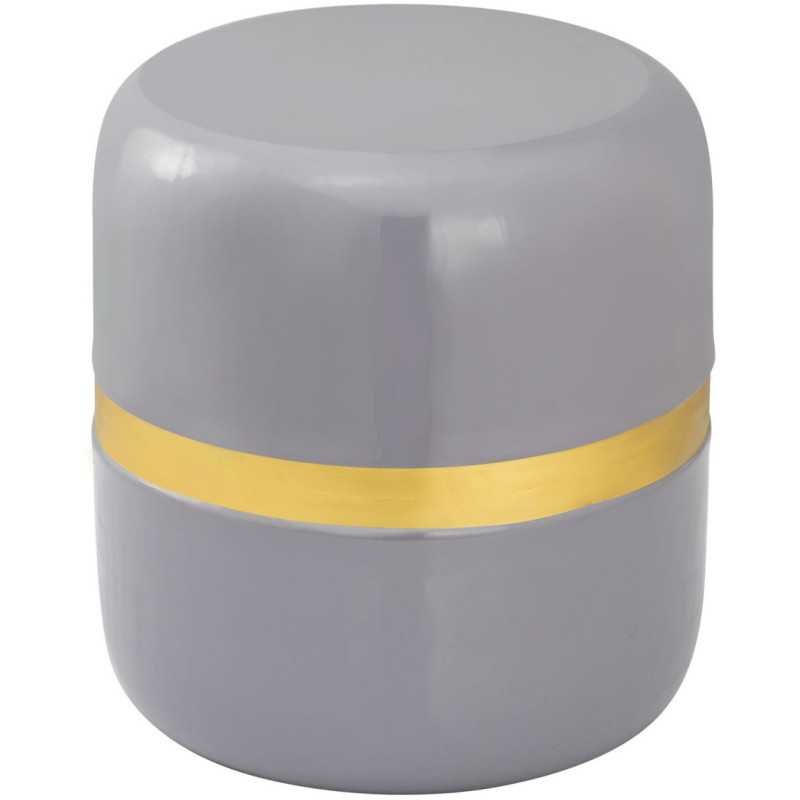 Table d'appoint moderne Ronde en Métal Gris Doré Sylrix - 1