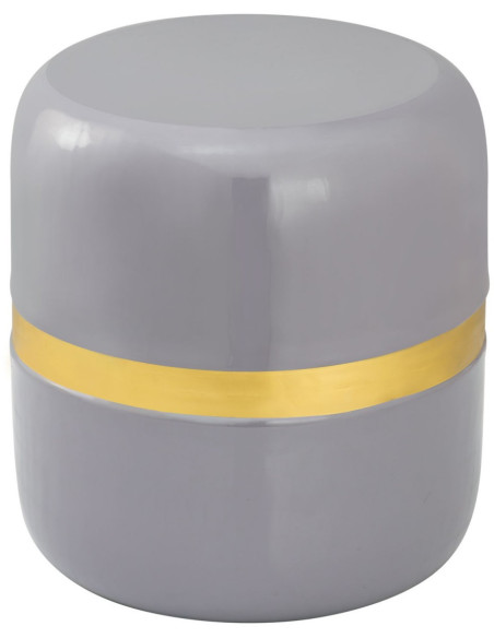 Table d'appoint moderne Ronde en Métal Gris Doré Sylrix - 1