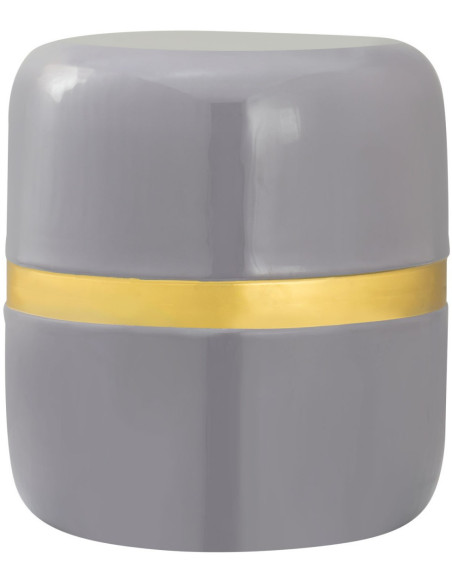 Table d'appoint moderne Ronde en Métal Gris Doré Sylrix - 3