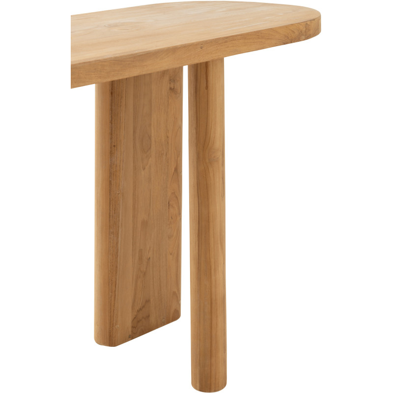Console Ovale en Bois de teck Naturel Maelie - 7
