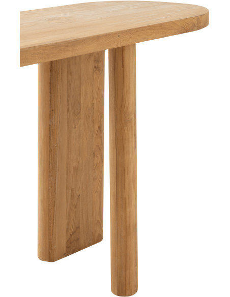 Console Ovale en Bois de teck Naturel Maelie - 7