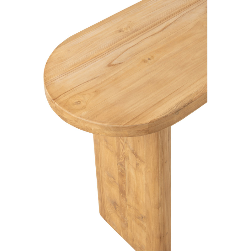 Console Ovale en Bois de teck Naturel Maelie - 8