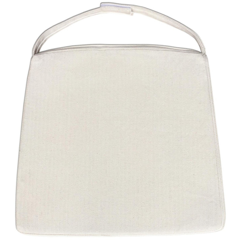 Chaise en Rotin Naturel Bois de pin massif Lin avec coussin Cardine - 16