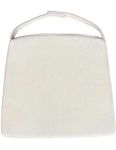 Chaise en Rotin Naturel Bois de pin massif Lin avec coussin Cardine - 16