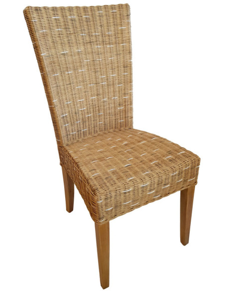 Chaise en Rotin Naturel Bois de pin massif Cardine - 8
