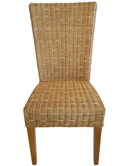 Chaise en Rotin Naturel Bois de pin massif Cardine - 9