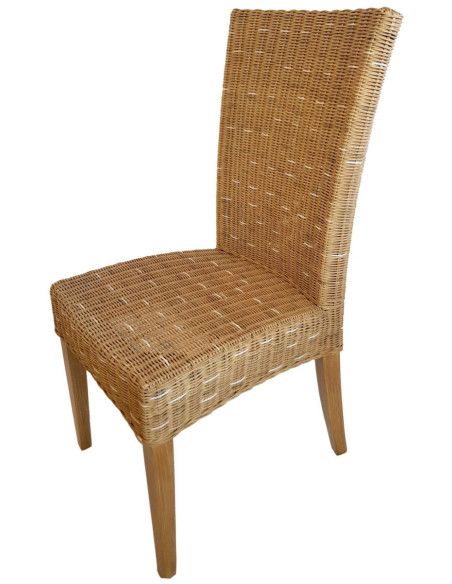 Chaise en Rotin Naturel Bois de pin massif Cardine - 10