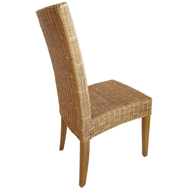 Chaise en Rotin Naturel Bois de pin massif Cardine - 11