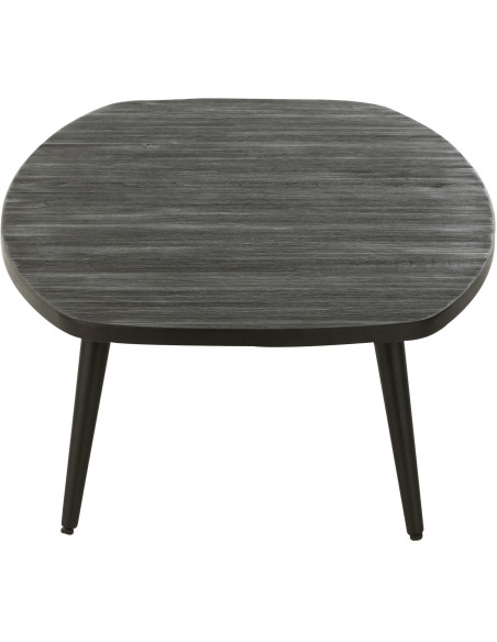 Table basse Rectangulaire en Bois de teck recyclé Noir Côme - 3