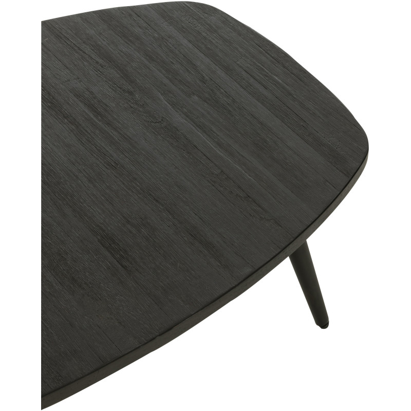 Table basse Rectangulaire en Bois de teck recyclé Noir Côme - 5