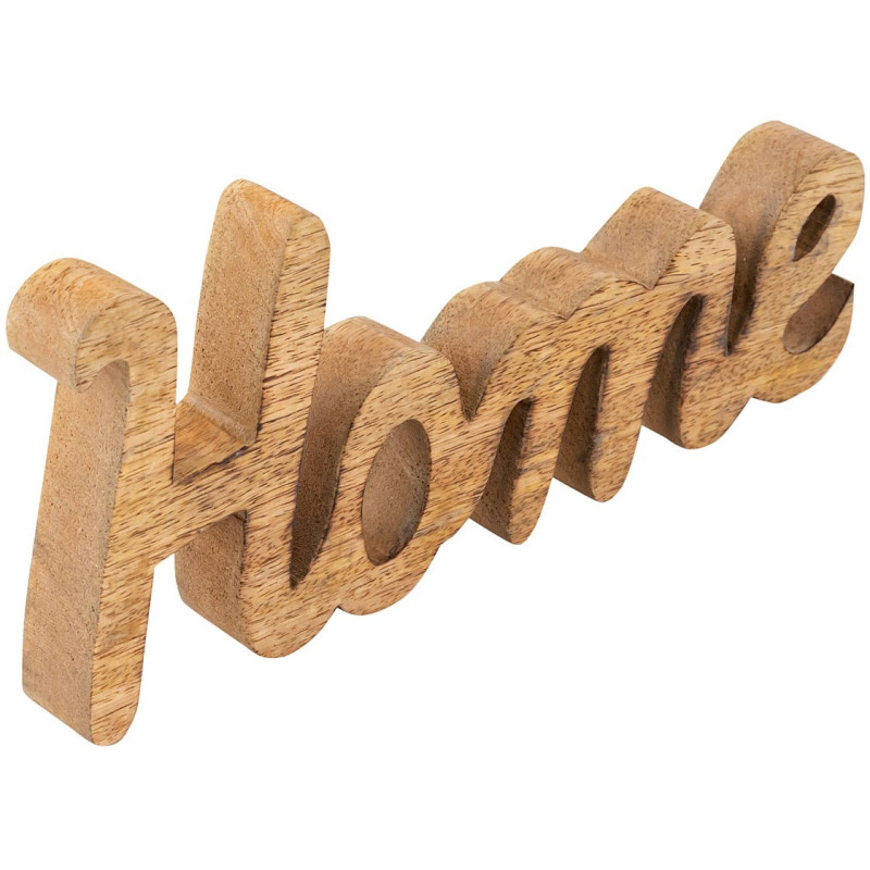 Sculpture déco Home 28 cm en Bois de manguier massif Naturel Selmar - 4