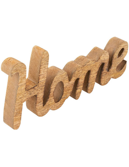 Sculpture déco Home 28 cm en Bois de manguier massif Naturel Selmar - 4