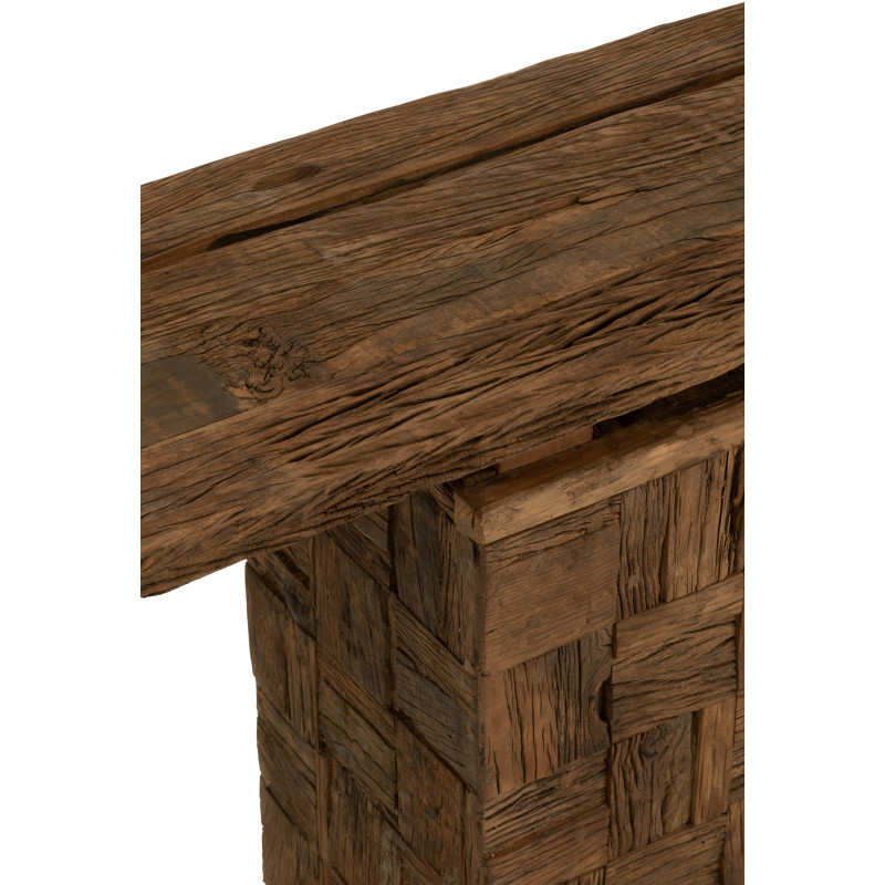 Console Rectangulaire en Bois Naturel Woody - 5