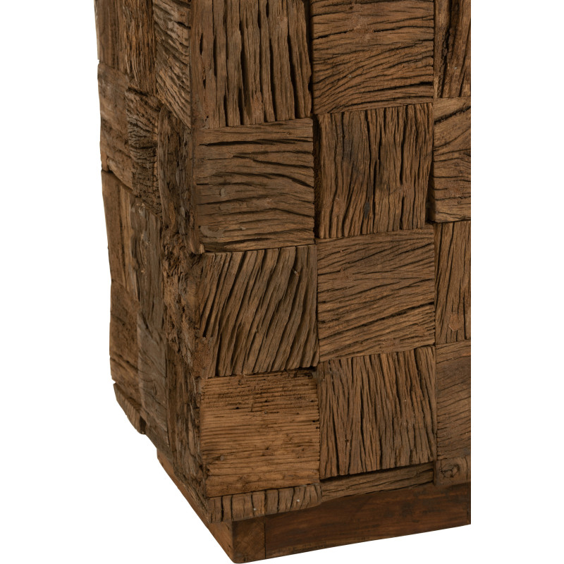 Sellette haute Hauteur 90 cm Carrée en Bois Naturel Woody J-Line - 2