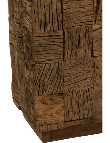 Sellette haute Hauteur 90 cm Carrée en Bois Naturel Woody J-Line - 2