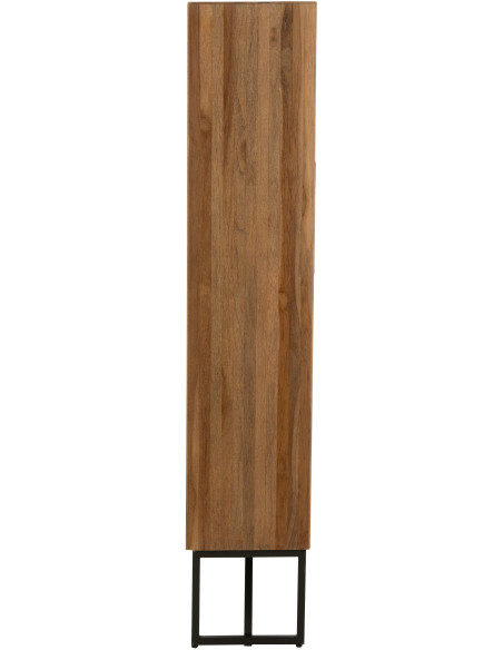 Étagère 12 niches 5 tiroirs en Bois de teck recyclé Naturel Octave - 4