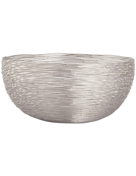 Corbeille à fruits originale Fils Ronde 30 cm en Métal Argenté Navira - 3