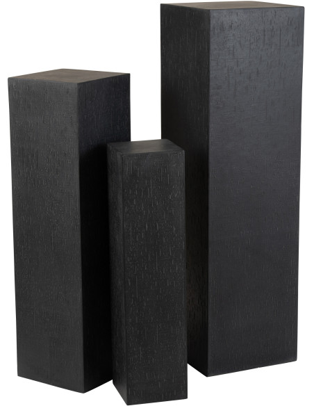 Sellette haute Carrée Hauteur 120 cm en Magnésium Fibre de verre Noir Adira - 2