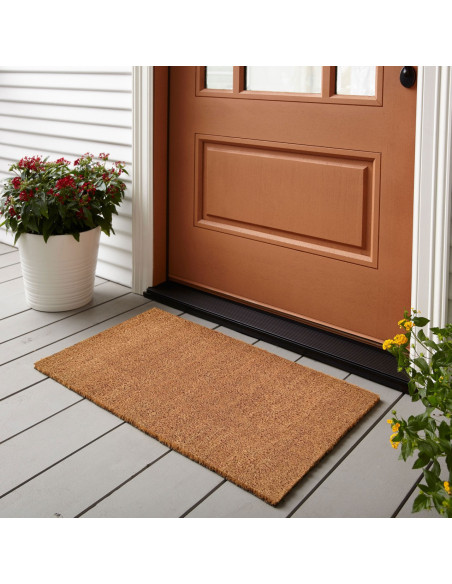 Paillasson extérieur Rectangulaire 80x50 en Fibre de coco Naturel Vinyle antidérapant Jaka - 3
