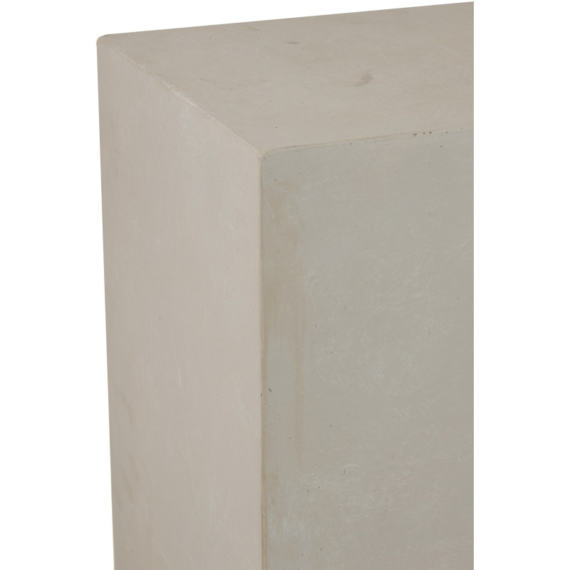 Sellette haute Carrée Hauteur 120 cm en Magnésium Fibre de verre Beige Lara - 2