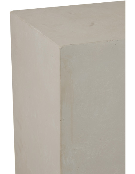Sellette haute Carrée Hauteur 120 cm en Magnésium Fibre de verre Beige Lara - 2