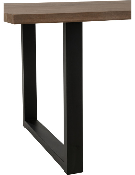 Pied de table à manger Rectangulaire en Métal Noir Victorian (Lot de 2) - 6