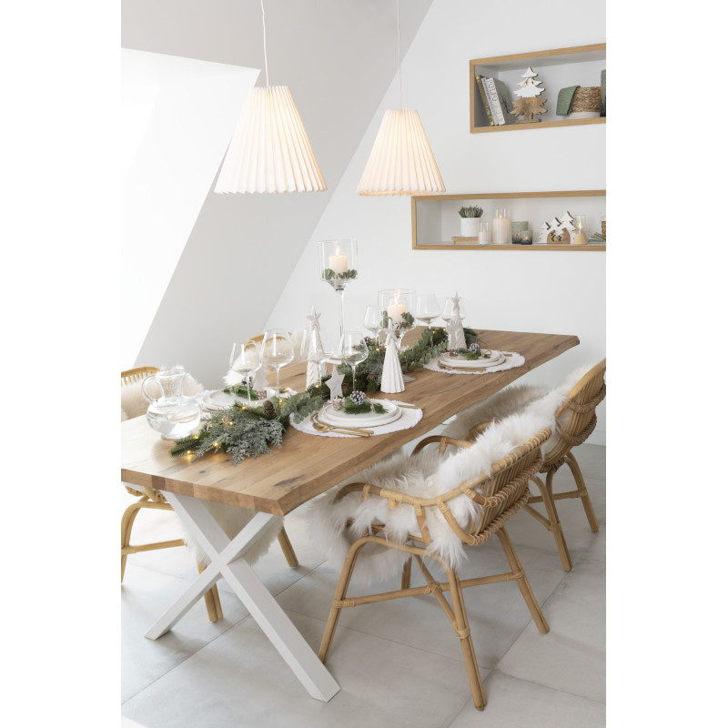 Pied de table à manger Croix en Métal Blanc Victoria (Lot de 2) - 2