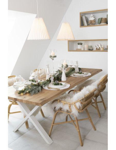 Pied de table à manger Croix en Métal Blanc Victoria (Lot de 2) - 2