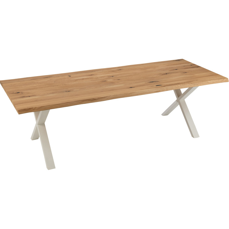 Pied de table à manger Croix en Métal Blanc Victoria (Lot de 2) - 3